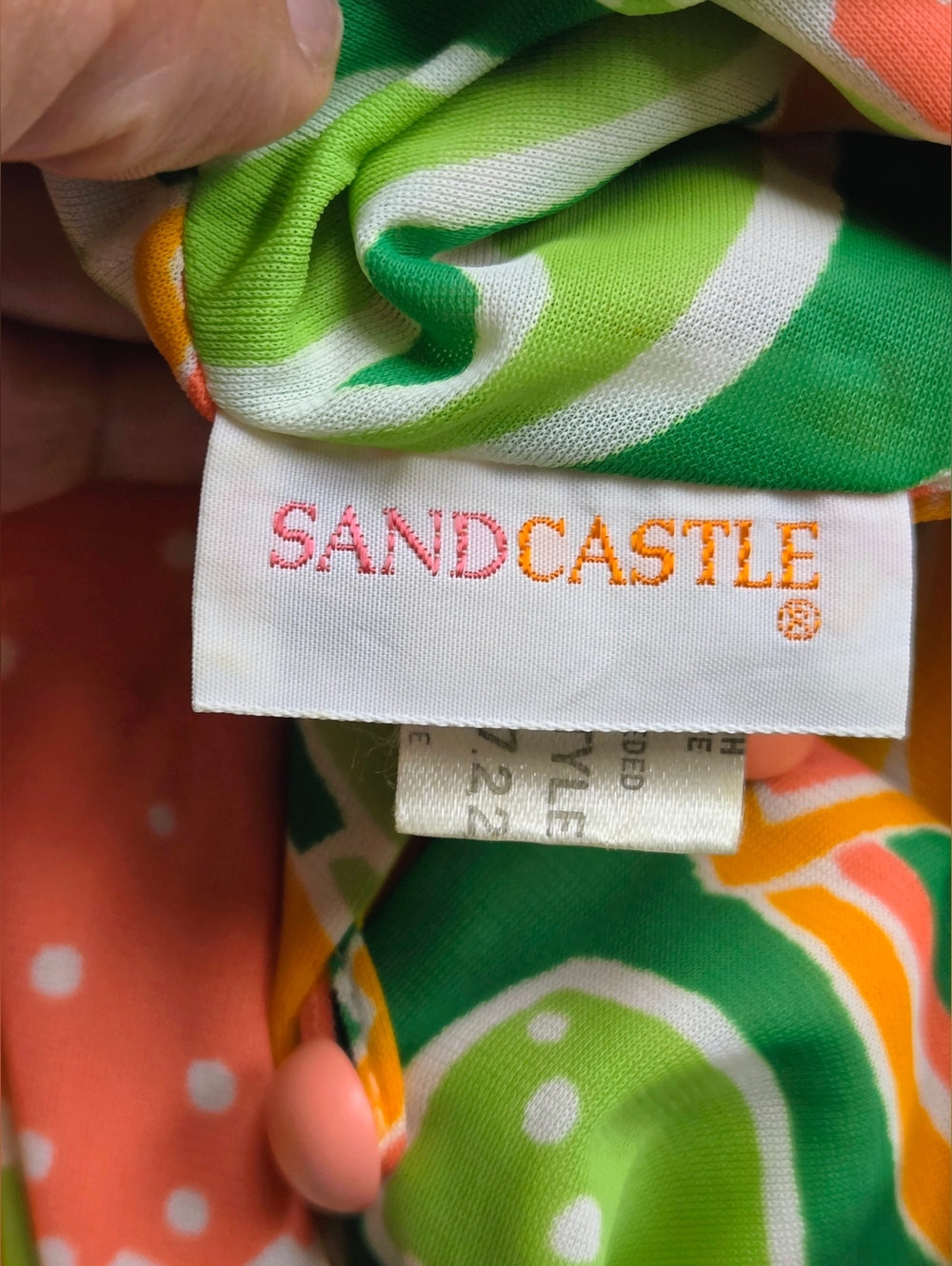 Vintage 70s Sandcastle Psychedelic Floral Maxi Dress Size L (Vintage) - Picture 15 of 16